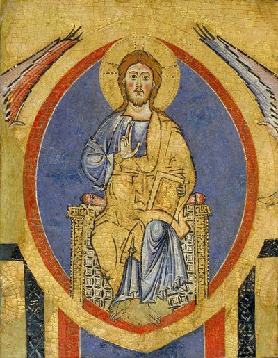 Deel van een Kruisbeeld met de Hemelvaart van Christus door Unbekannt Unbekannt